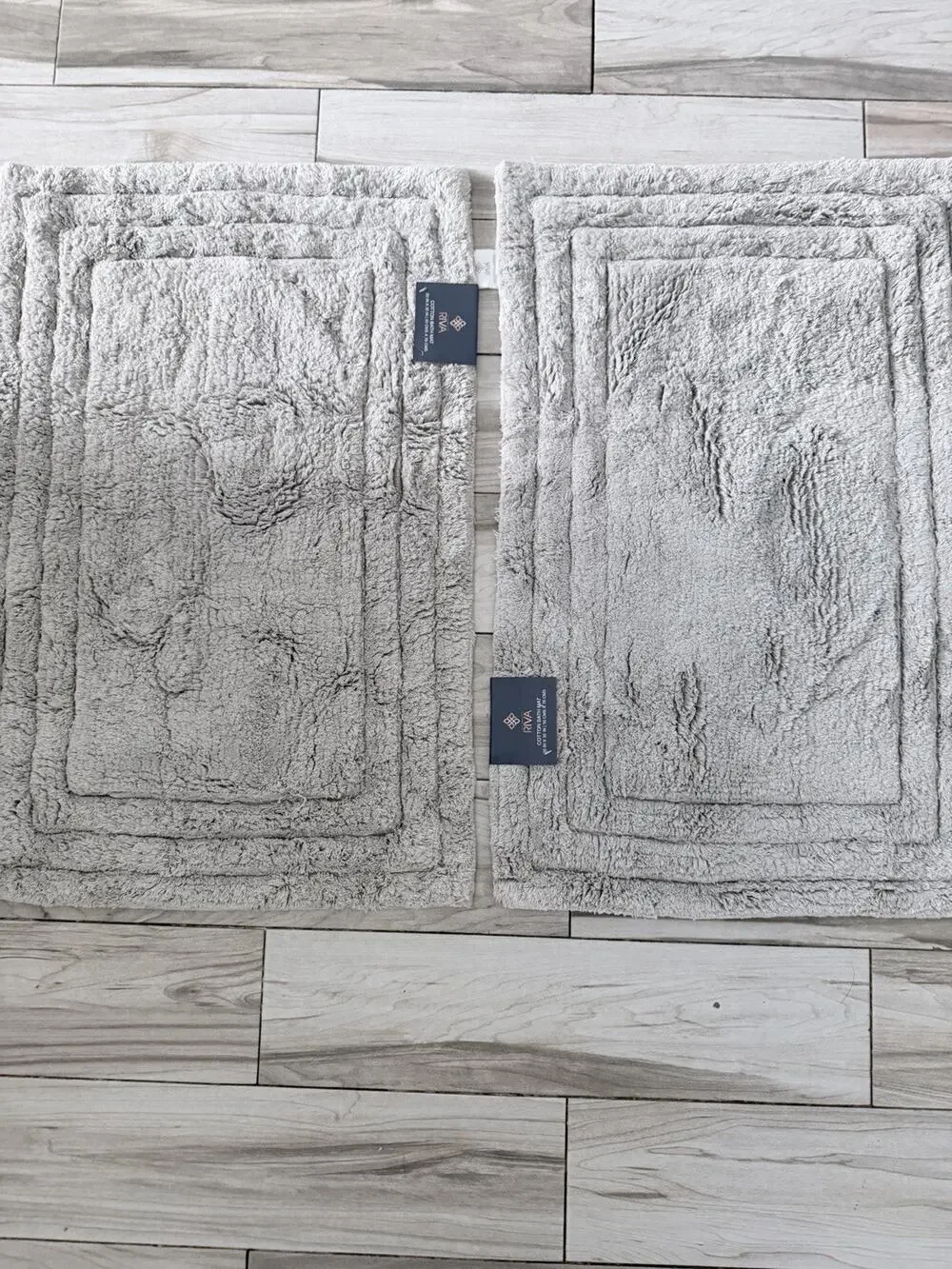 Riva Cotton Bath Mats Size 20 X 30 In Gray 2 Pack. Brand New.